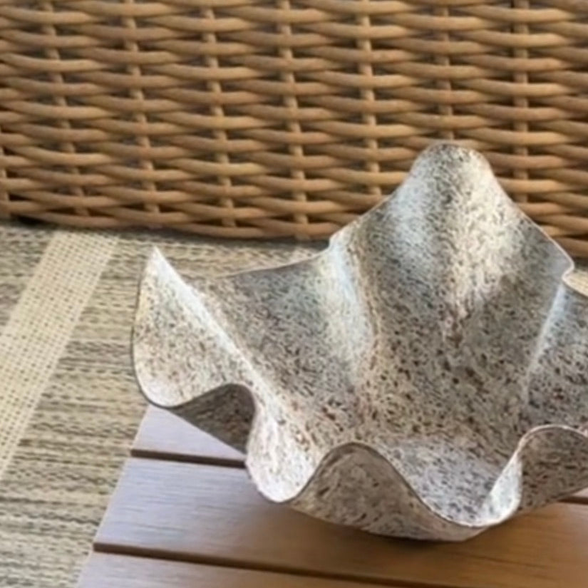 ZINA Planter Bowl – Galvanized Zinc