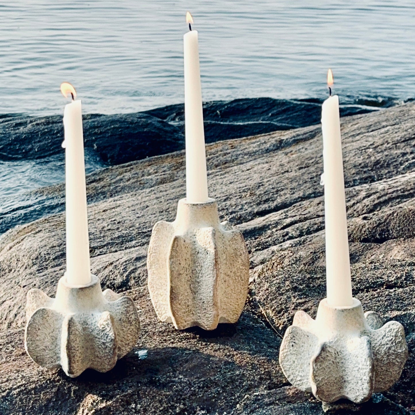 LUMA Candle Holders - Brutalist Concrete