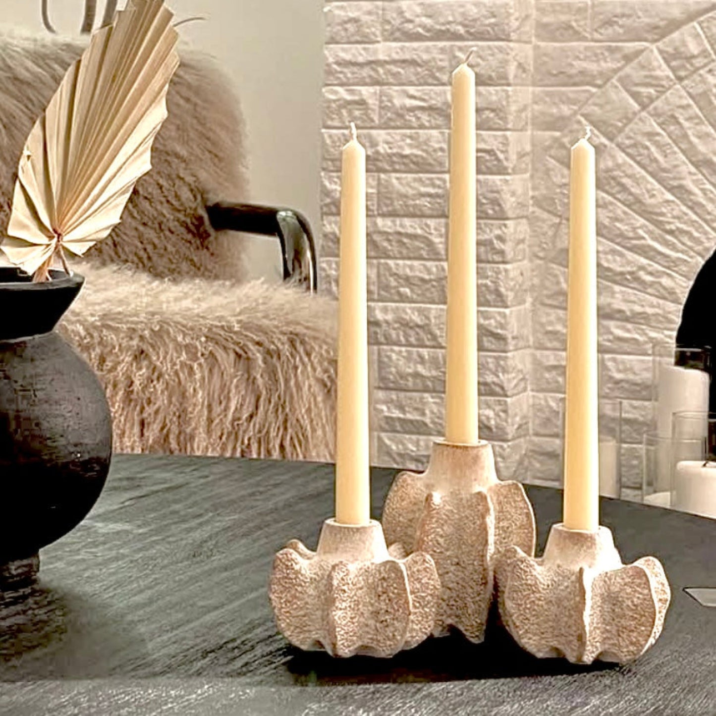LUMA Candle Holders - Brutalist Concrete