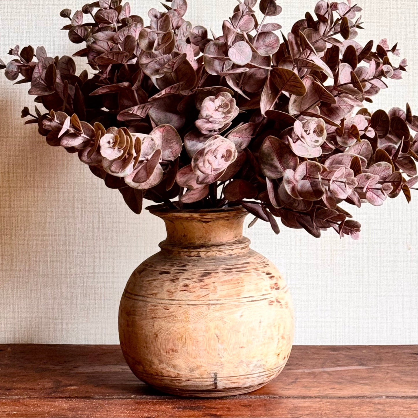 ORLA Round Vintage Vase - Wood