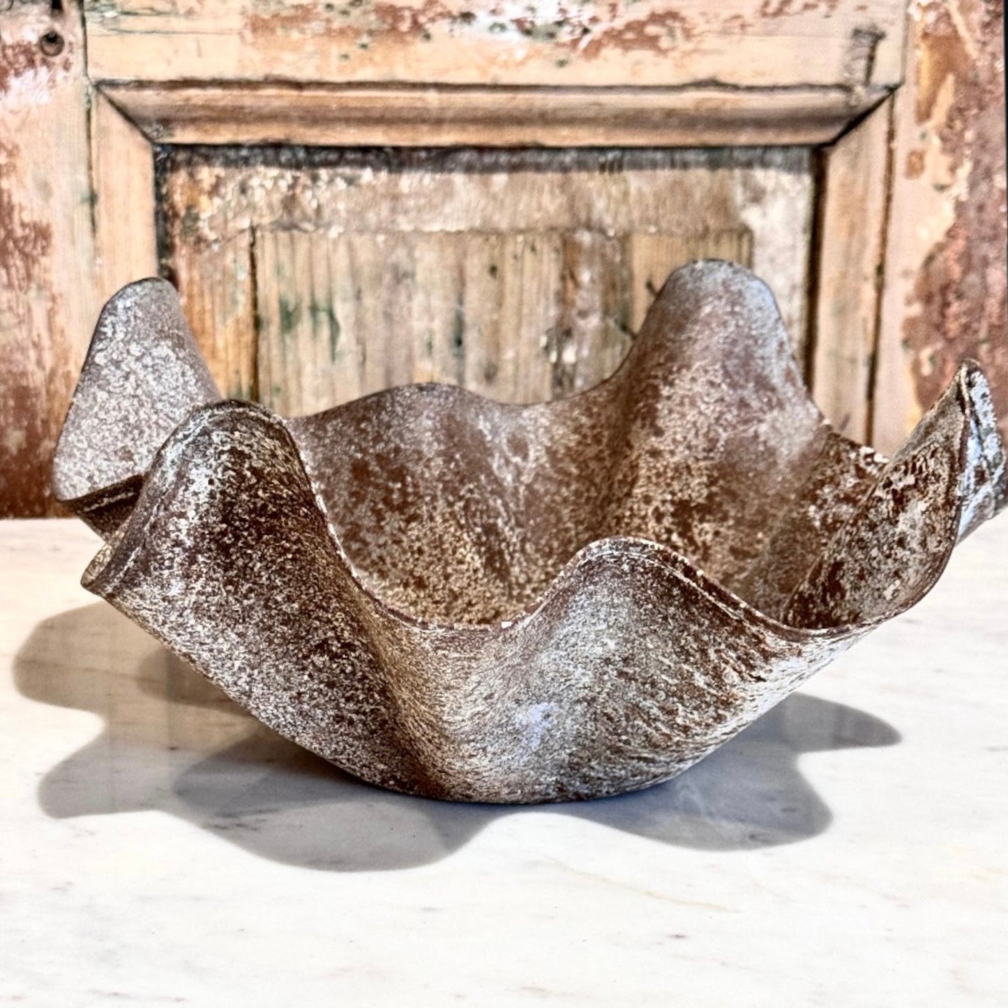 ZINA Planter Bowl – Galvanized Zinc