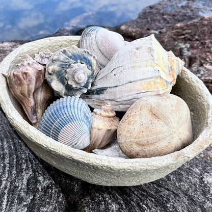 LARGE OVAL PAPER MACHE BOWL