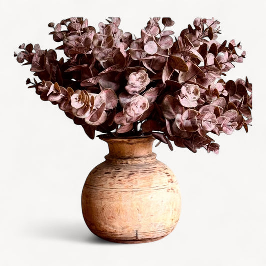 ORLA Round Vintage Vase - Wood